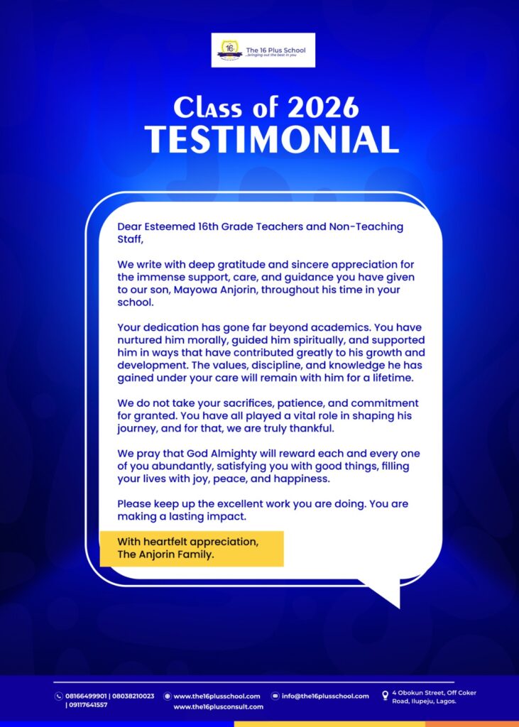 Parents' Testimonies